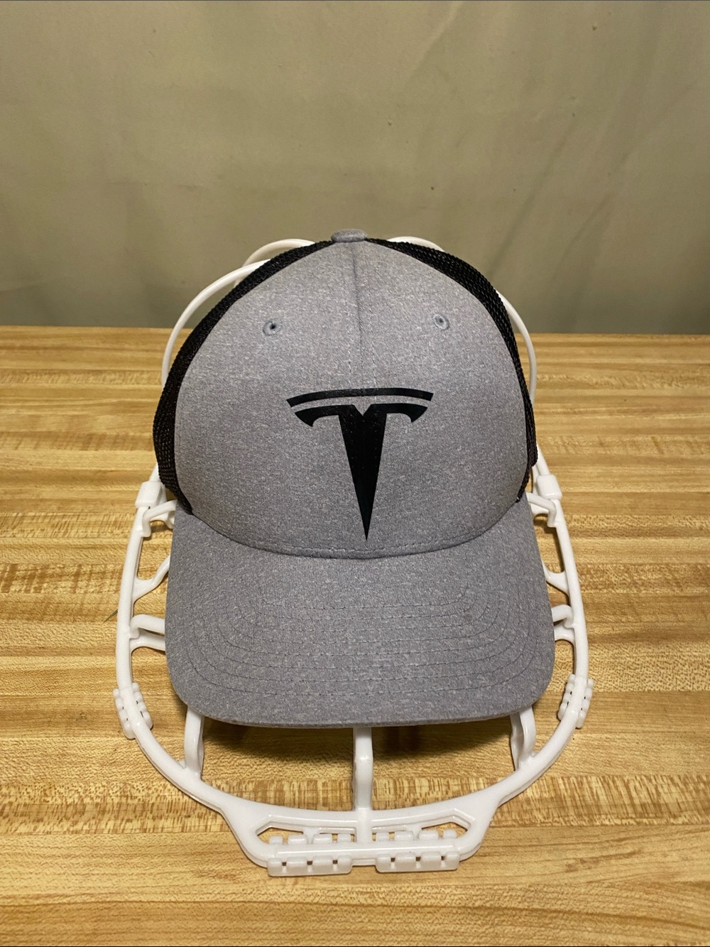 Tesla Men's Yupoong Gray & Black  Dad Trucker Hat - Logo Cap Flexfit